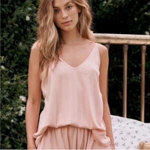 The Great Tank Top Womens 2 Pink Pontelle Knit Sleep Shirt Cami Cotton Blend NWT